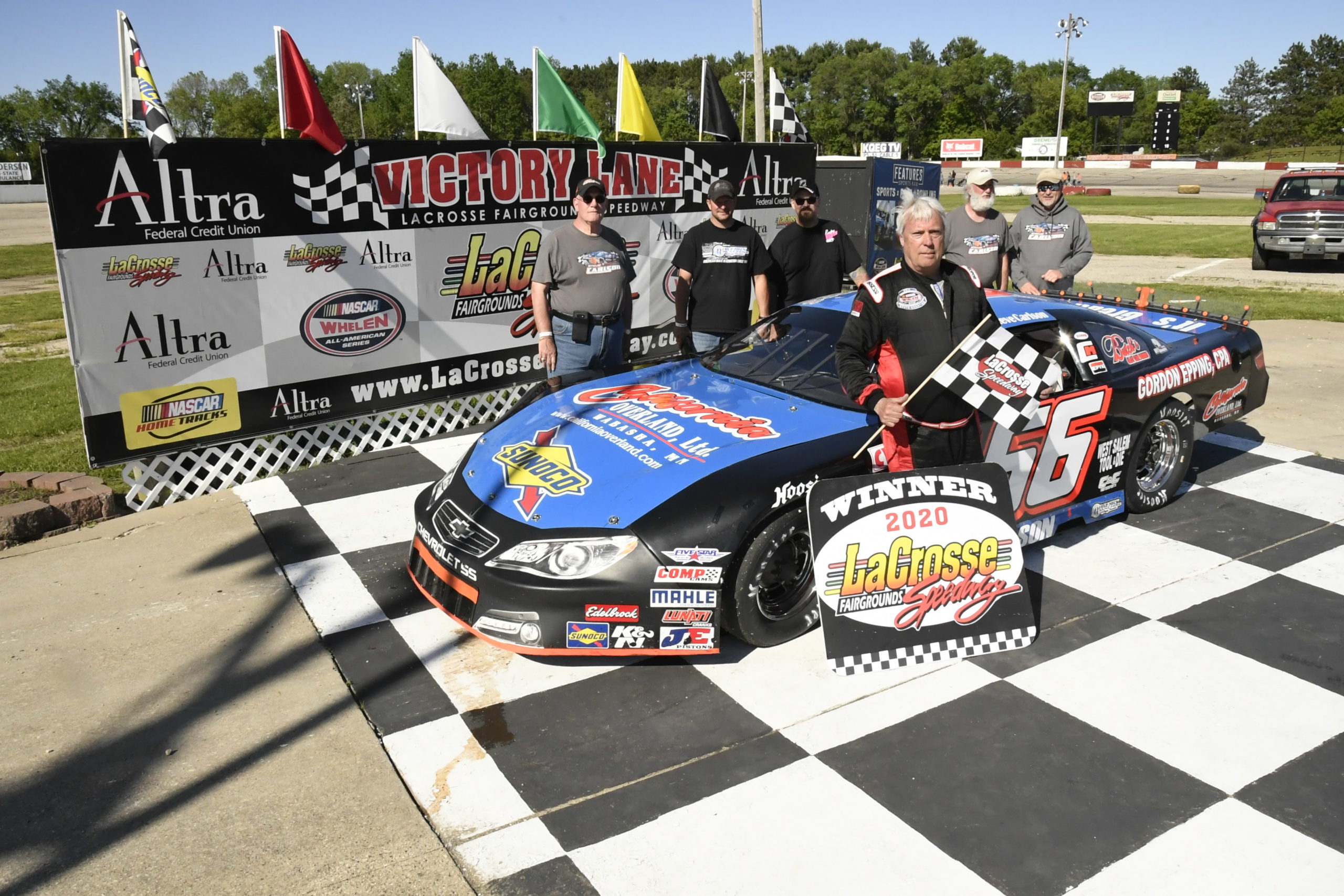 CARLSON OUT DUELS STOUT FIELD TO WIN LA CROSSE OPENER La Crosse Speedway