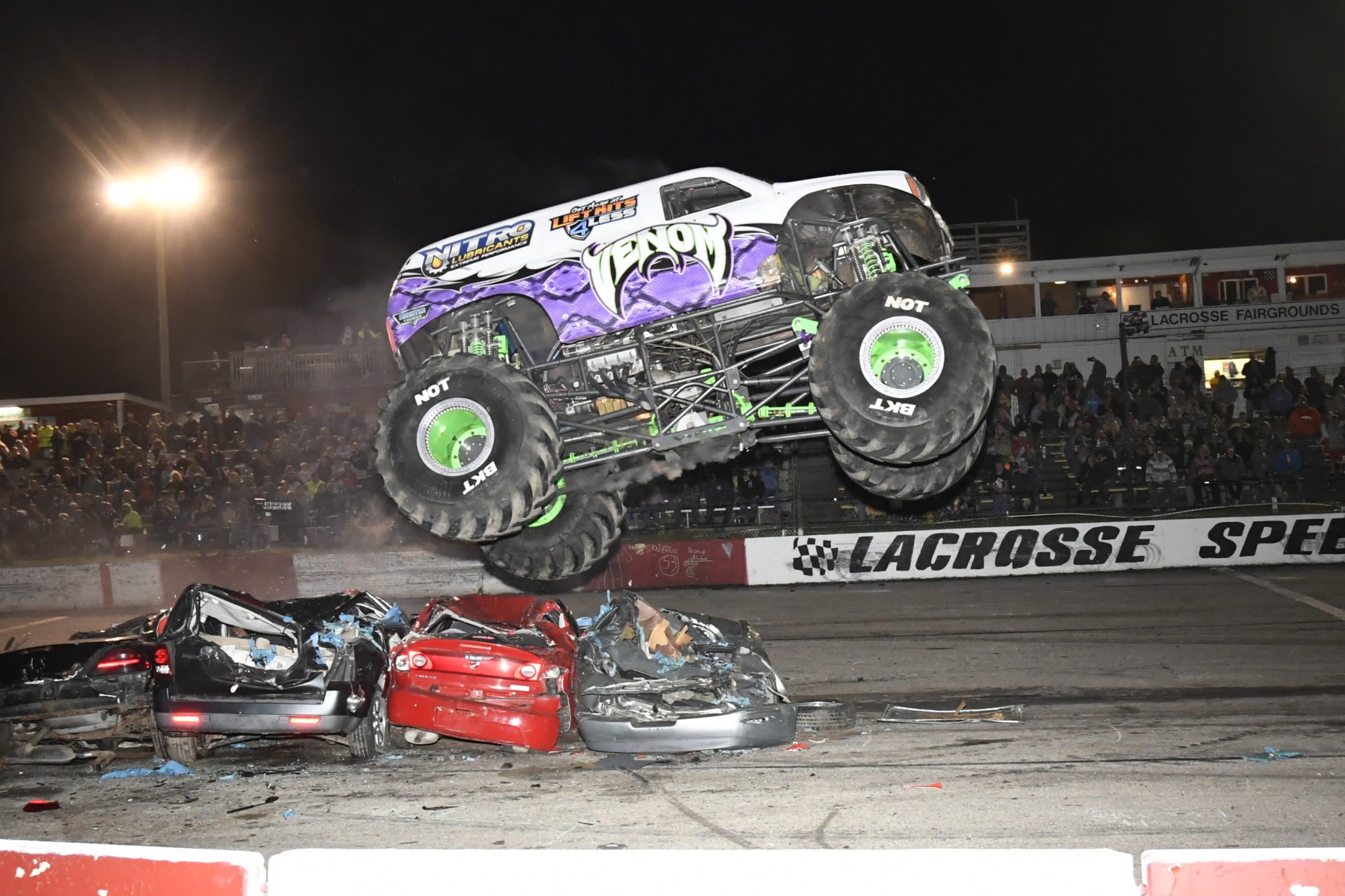 BIG CRASHES HIGHLIGHT THE NIGHT OF DESTRUCTION AT LA CROSSE La Crosse